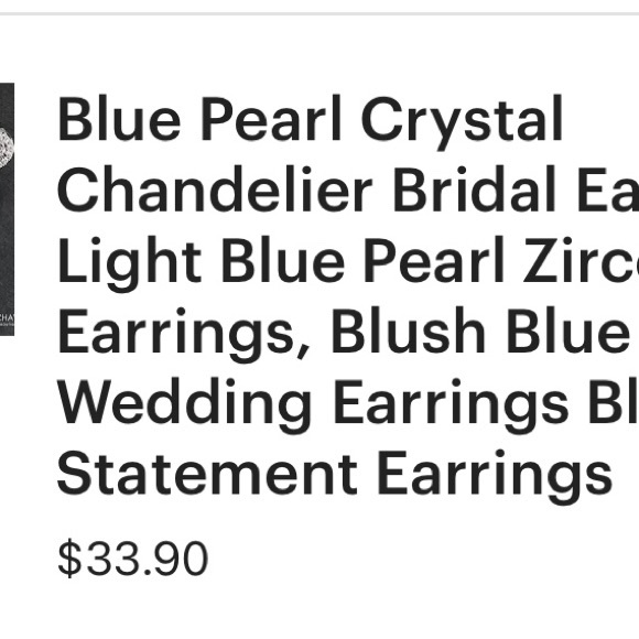 Blue pearl bracelet and earrings - Picture 15 of 16